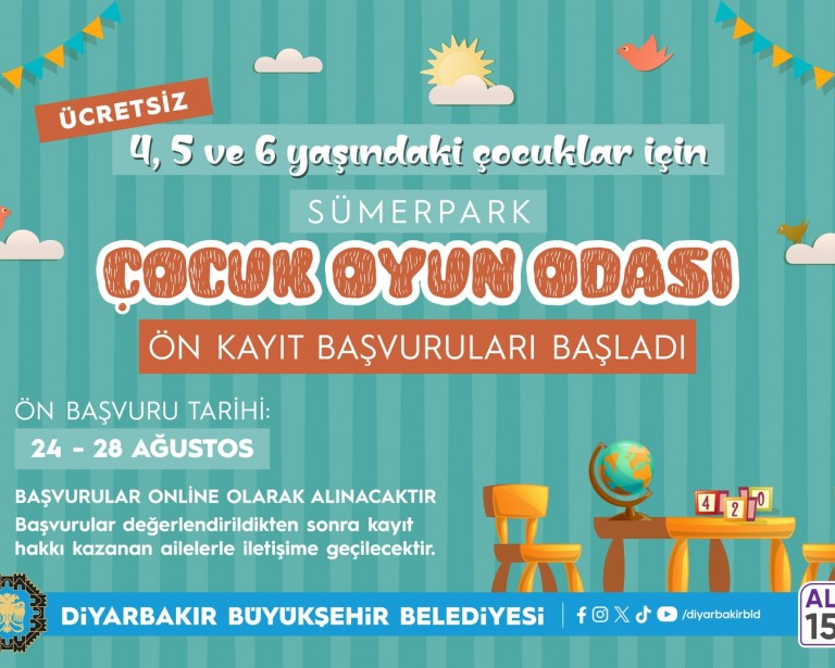 Sümerpark Çocuk Oyun Odası için ön kayıtlar başladı